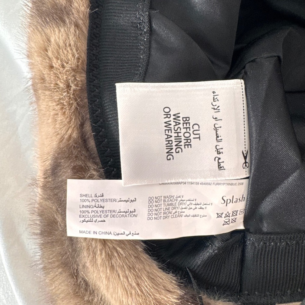 Womens Faux Fur Bucket Hat - Picture 3 of 3